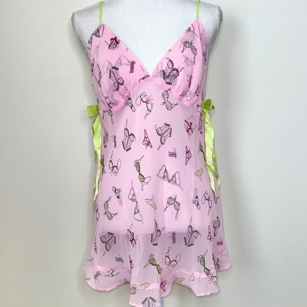 La Senza Boudoir Print Chiffon Babydoll - Picture 2 of 5